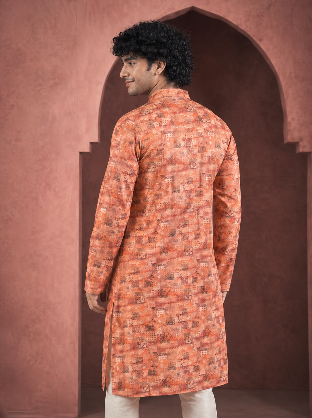 Orange Sequence Kurta