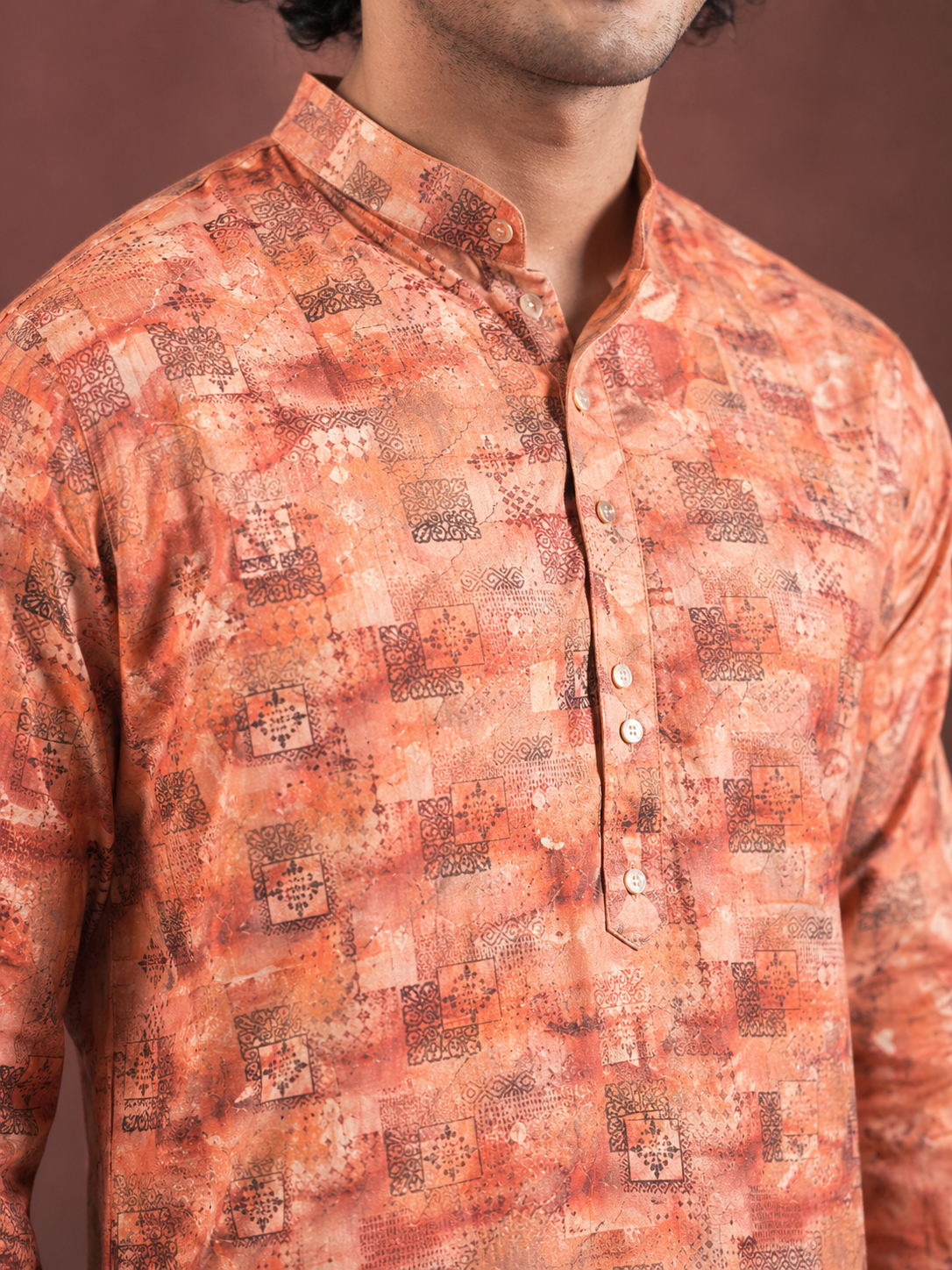 Orange Sequence Kurta