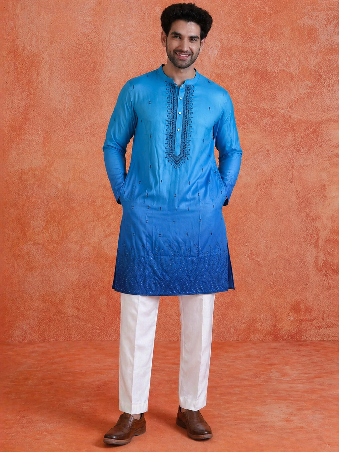 Dual-Tone Ombre Kurta