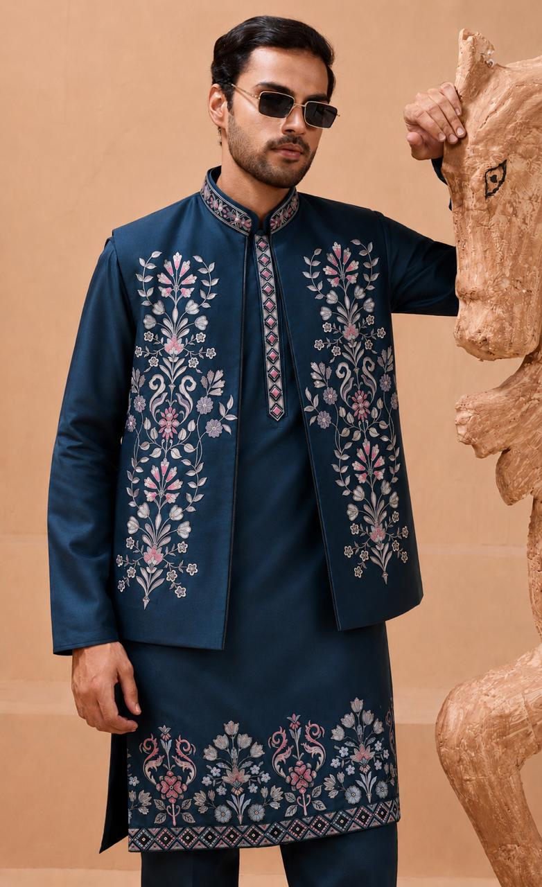 Embroidery 3 piece Suit