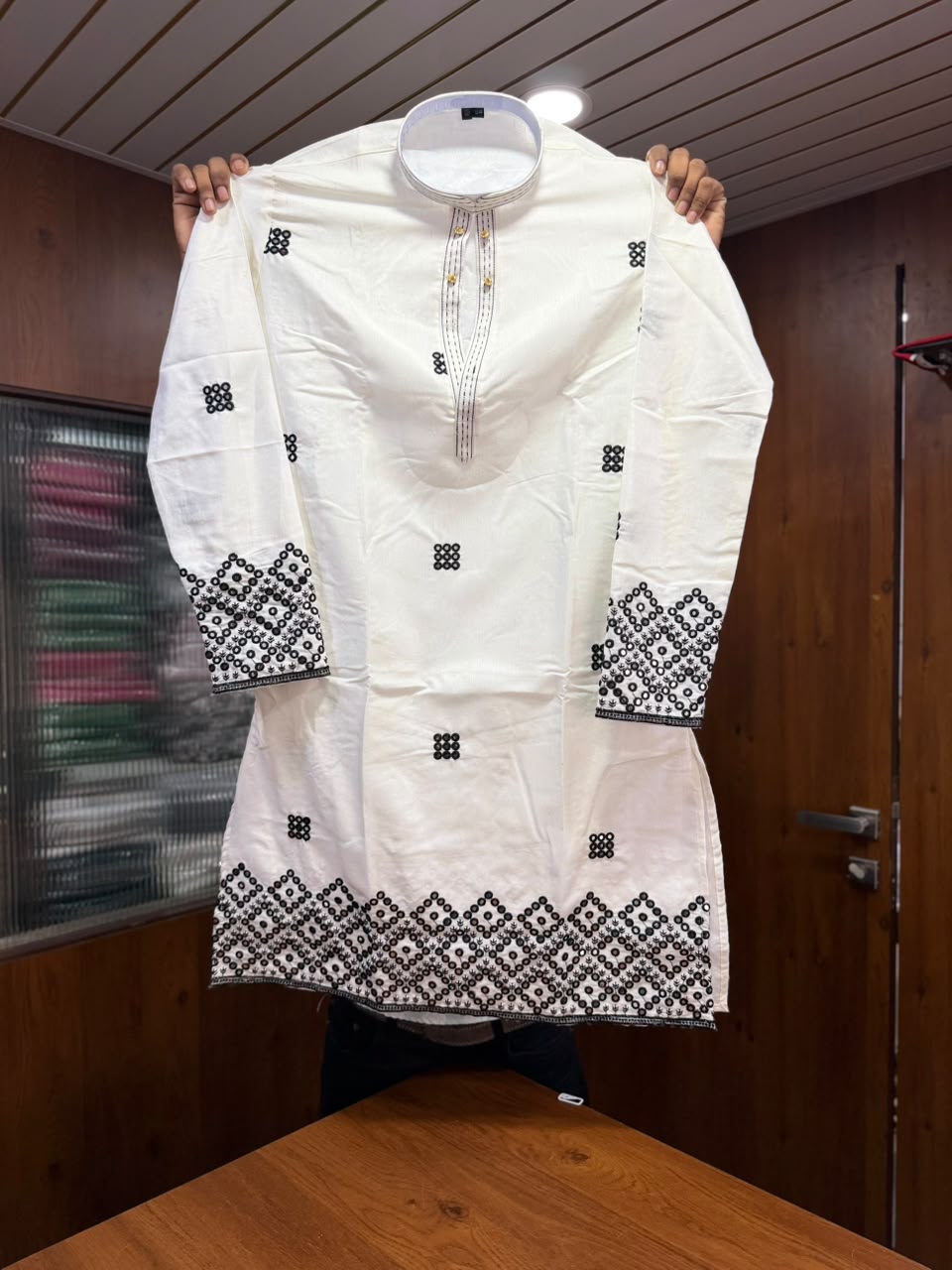 Linen Embroidery Kurta